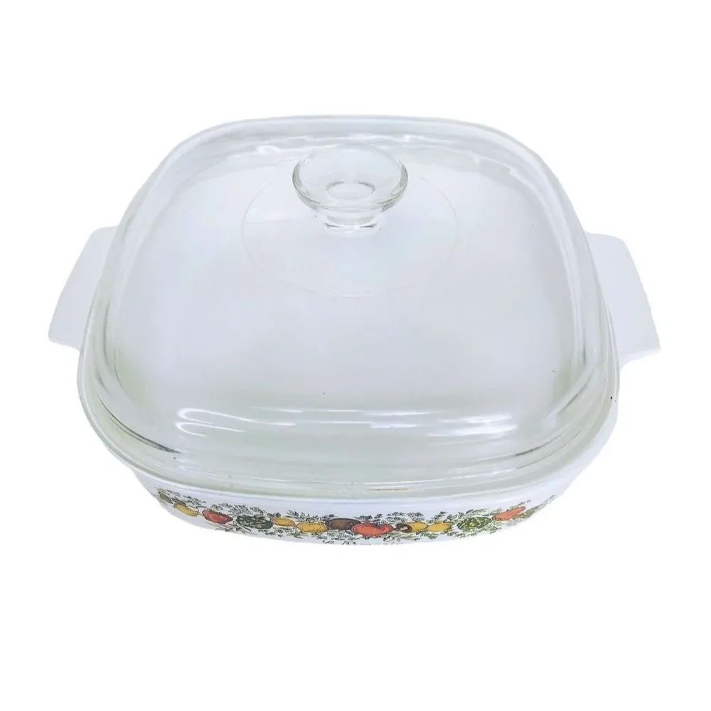 VTG 70s Corning Ware French Spice La Romarin Casserole Dish & Domed Lid A-10-B